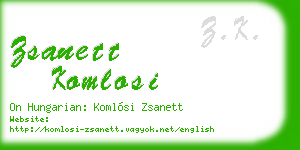 zsanett komlosi business card